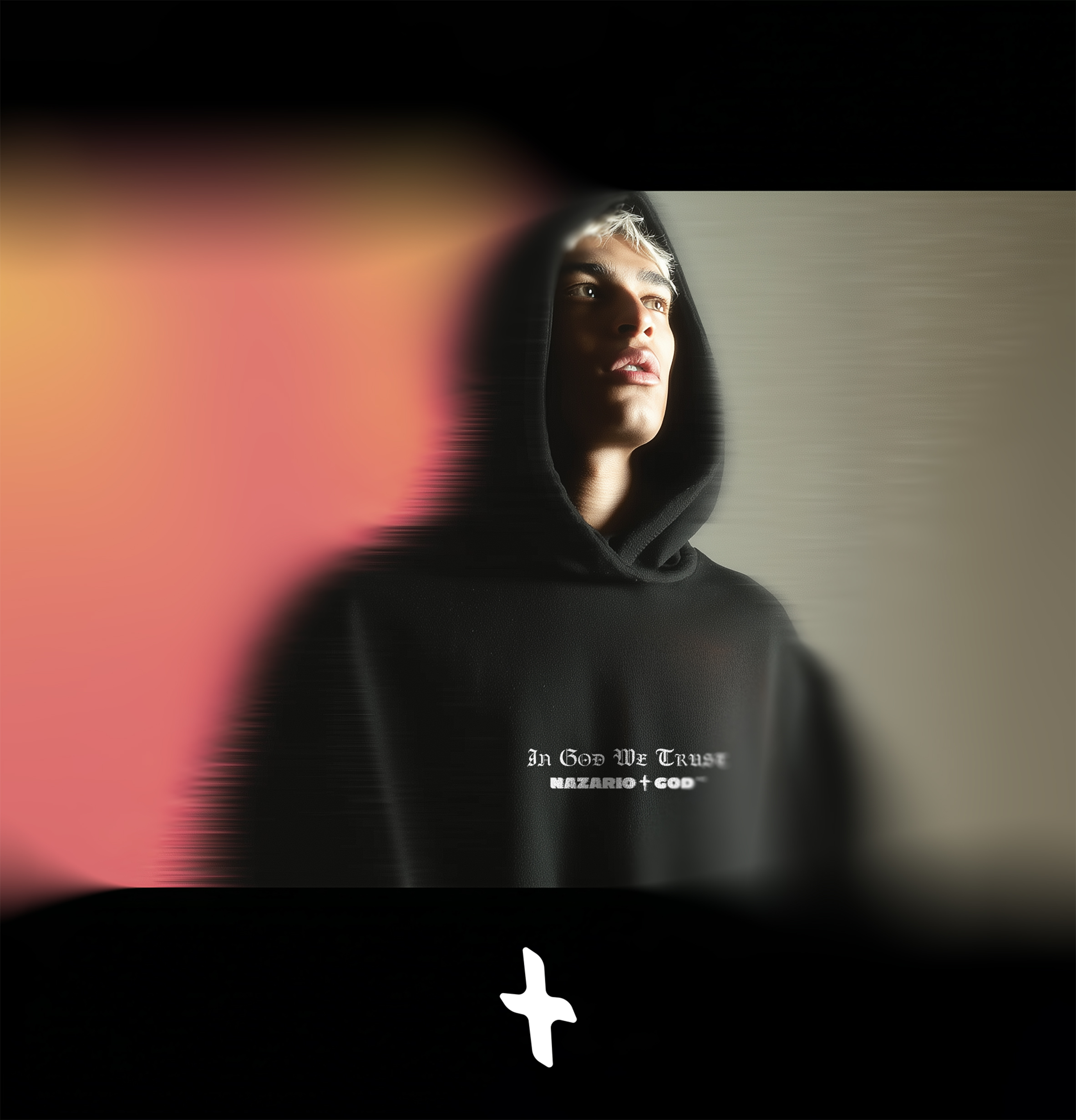 In God We Trust hoodie model