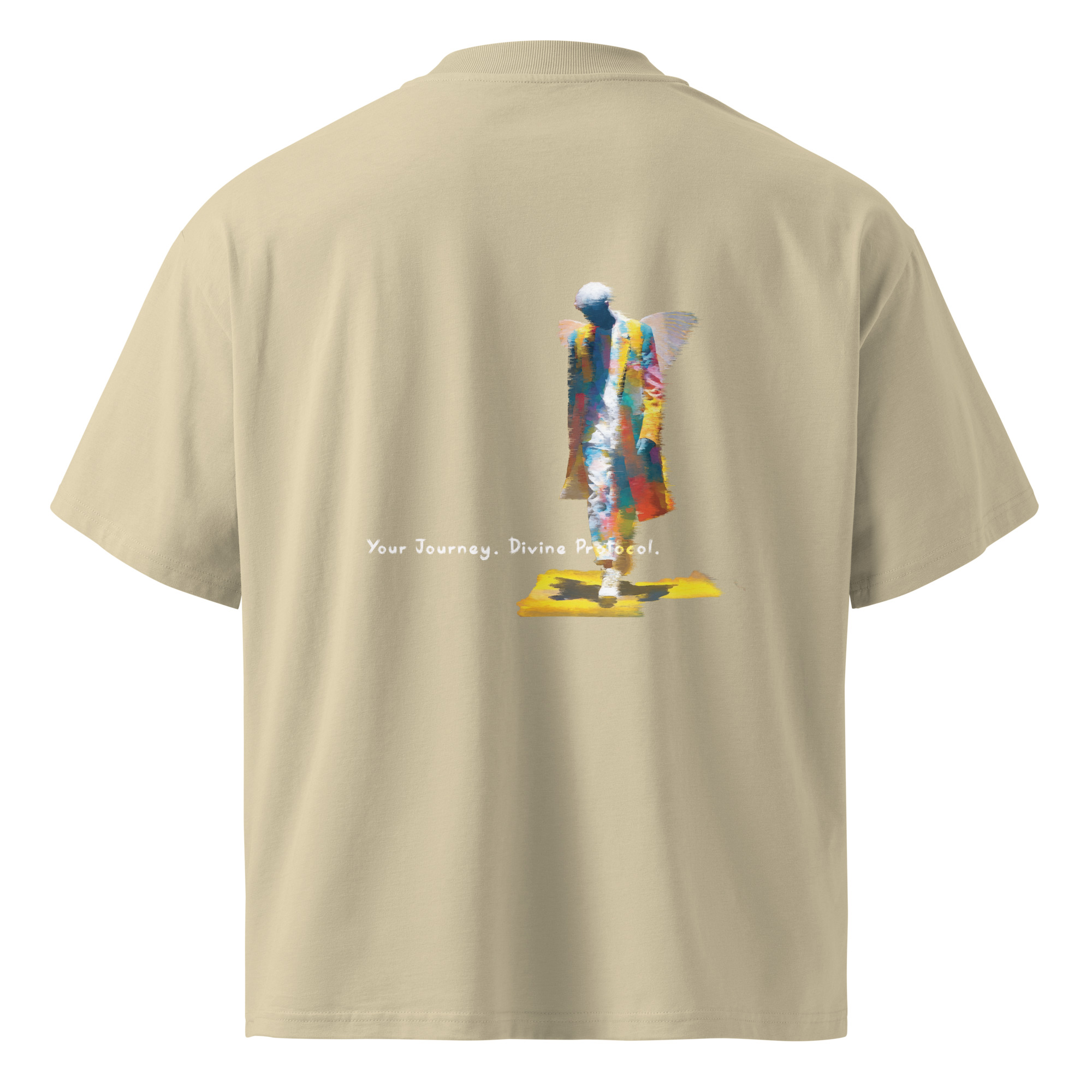 High neck shirt painted angel