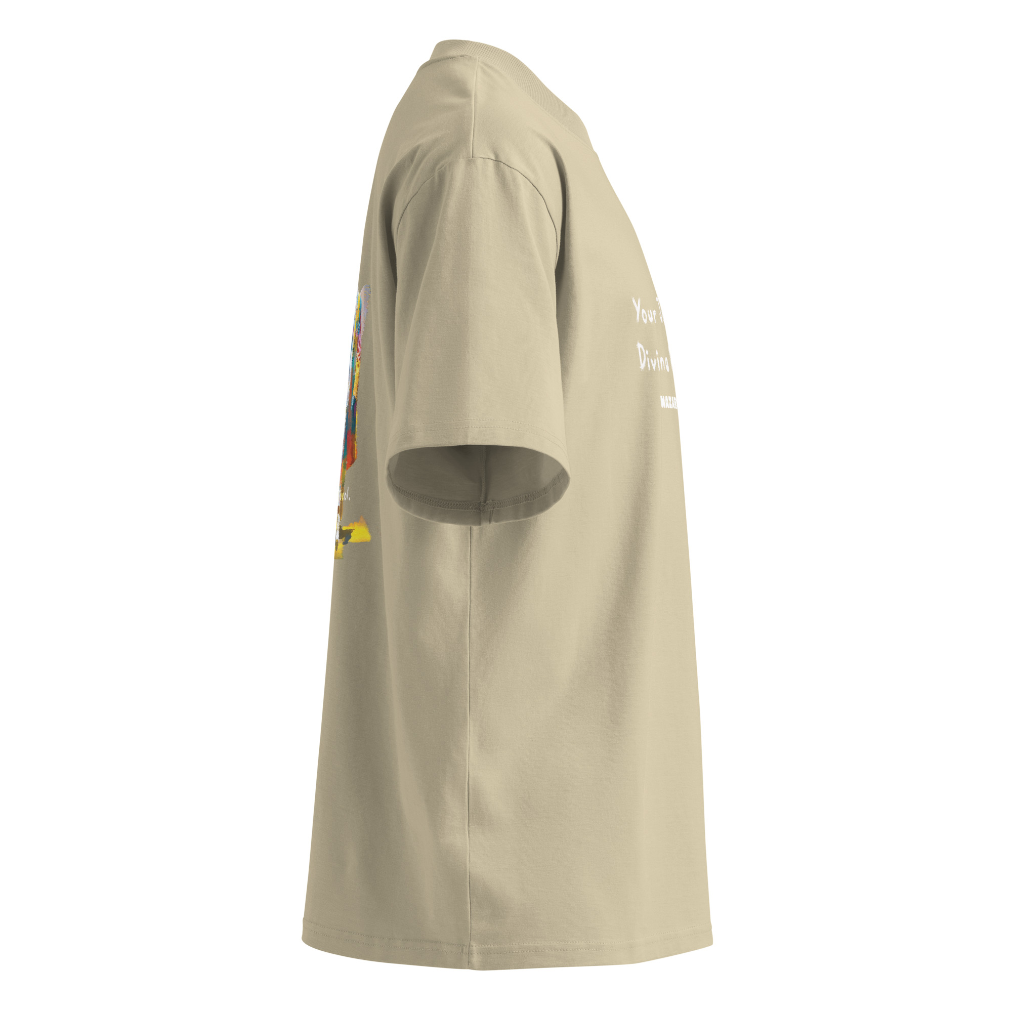 High neck shirt painted angel